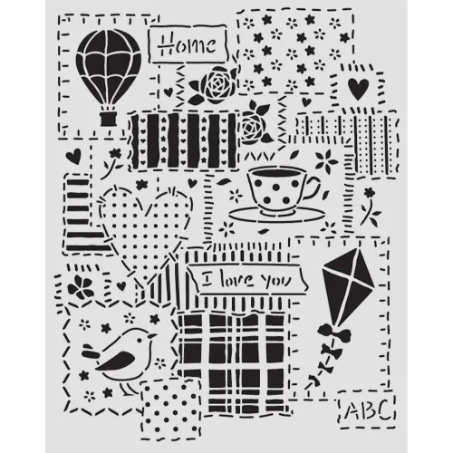 STAMPERIA FAMILY TEMPLATE 20 X 25 CM - KSTD197