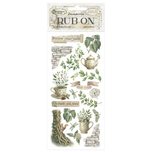 STAMPERIA HERBARIUM SILVAE RUB ON 10,16/21,6CM - DFLRB208