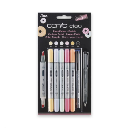 COPIC CIAO SET - 5+1 PASTEL COLORS