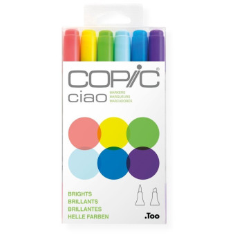 COPIC CIAO SET - 6 COLORS BRIGHTS