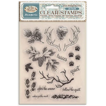 STAMPERIA WHITE CHRISTMAS SILICONE STAMP 14/18CM - WTK245