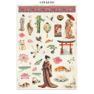 STAMPERIA ORIENTAL GARDEN JUNK JOURNAL 8 КАРТИЧКИ 4 СТИКЕРА И 4 ИЗРЕЗКИ - SBJK26