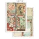 STAMPERIA ORIENTAL GARDEN JUNK JOURNAL 8 КАРТИЧКИ 4 СТИКЕРА И 4 ИЗРЕЗКИ - SBJK26