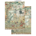 STAMPERIA ORIENTAL GARDEN JUNK JOURNAL 8 КАРТИЧКИ 4 СТИКЕРА И 4 ИЗРЕЗКИ - SBJK26