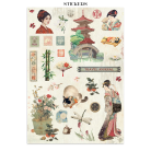 STAMPERIA ORIENTAL GARDEN JUNK JOURNAL 8 КАРТИЧКИ 4 СТИКЕРА И 4 ИЗРЕЗКИ - SBJK26