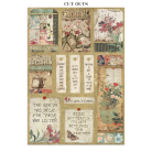 STAMPERIA ORIENTAL GARDEN JUNK JOURNAL 8 КАРТИЧКИ 4 СТИКЕРА И 4 ИЗРЕЗКИ - SBJK26