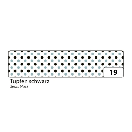 FOLIA WASHI TAPE - DECORATION TAPE - BLACK DOTS