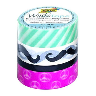 FOLIA WASHI TAPE - ЛЕПЕНКА ЗА ДЕКОРАЦИЯ КОМПЛЕКТ - ТЕНДЕНЦИЯ