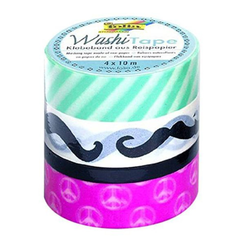FOLIA WASHI TAPE - ЛЕПЕНКА ЗА ДЕКОРАЦИЯ КОМПЛЕКТ - ТЕНДЕНЦИЯ