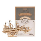 ROBOTIME 3D ДЪРВЕН ПЪЗЕЛ SAILING SHIP 118 ЧАСТИ TG305