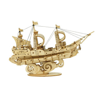 ROBOTIME 3D ДЪРВЕН ПЪЗЕЛ SAILING SHIP 118 ЧАСТИ TG305