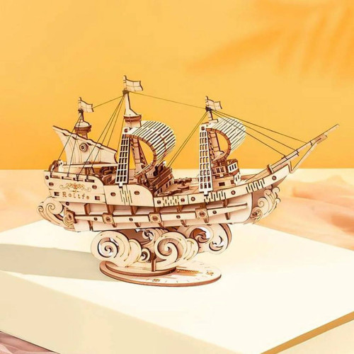 ROBOTIME 3D ДЪРВЕН ПЪЗЕЛ SAILING SHIP 118 ЧАСТИ TG305