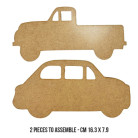 STAMPERIA ART OF TRAVELLING MDF ELEMENTS CARS - KLSM32