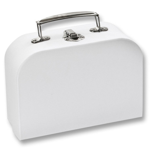 FOLIA CARDBOARD BOX SMALL SUITCASE - WHITE