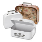 FOLIA CARDBOARD BOX SMALL SUITCASE - WHITE