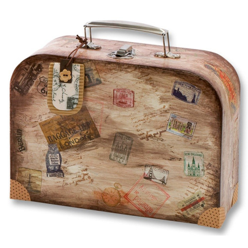 FOLIA CARDBOARD BOX SMALL SUITCASE - WHITE