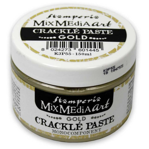 STAMPERIA MIX MEDIA ART CRACKLE PASTE 150 МЛ - GOLD K3P55