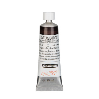 SCHMINCKE OIL PAINT 35 ML MUSSINI ASPHALTUM BROWN TRANSPARENT