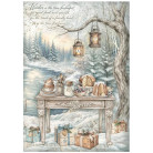 STAMPERIA WHITE CHRISTMAS ДЕКУПАЖНА ХАРТИЯ 6БР. А4 DFSA4XWG