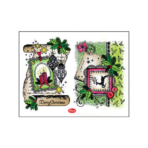 VIVA DECOR SILICONE STAMPS - SCROLL MERRY CHRISTMAS