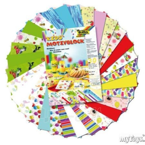 FOLIA БЛОКЧЕ С МОТИВИ ЗА ДЕКОРАЦИЯ ДЕТСКО 24/34 СМ 30 Л.