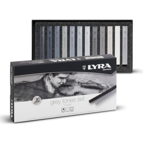 LYRA DRY PASTEL SET 12 COLORS, GRAY TONES 5641122