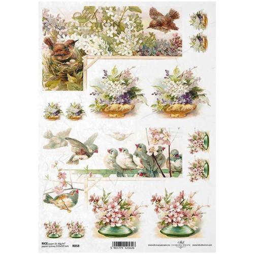 ITD COLLECTION DECOUPAGE RICE PAPER A4 - R0858