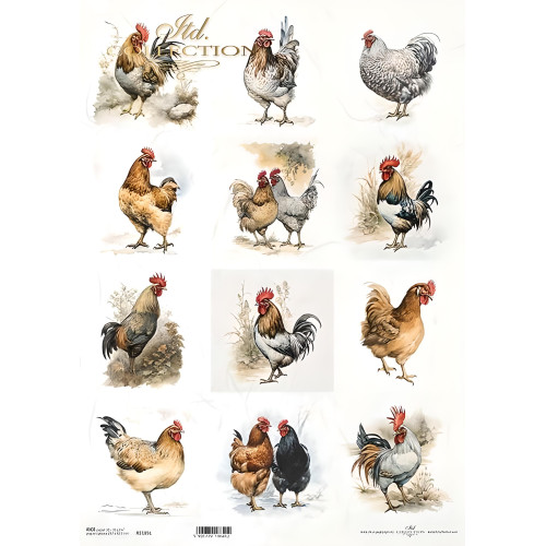 ITD COLLECTION DECOUPAGE RICE PAPER A3 - R1185L