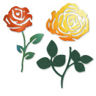 SIZZIX SIZZLITS DIE CUTTING DIES - ROSES FLOWER SET