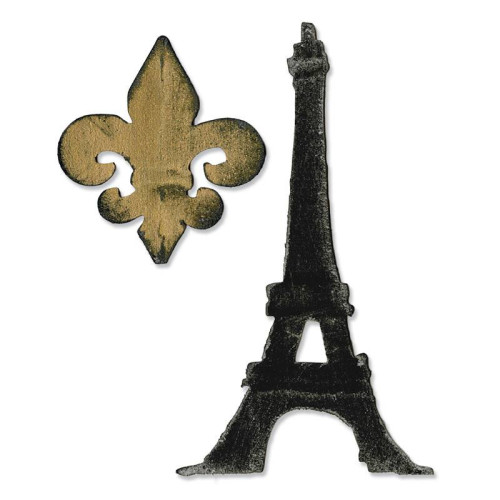 SIZZIX BIGZ ЩАНЦИ ЗА ИЗРЯЗВАНЕ - FLEUR DE LIS & EIFFEL TOWER