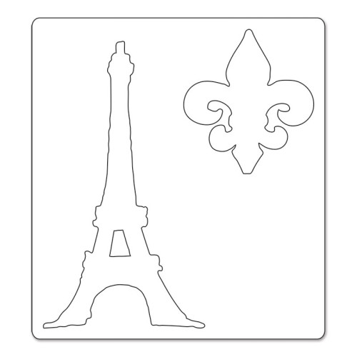 SIZZIX BIGZ ЩАНЦИ ЗА ИЗРЯЗВАНЕ - FLEUR DE LIS & EIFFEL TOWER