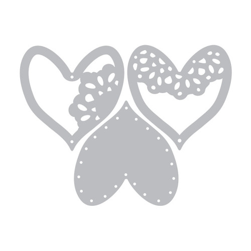 SIZZIX THINLITS DIES FOR CUTTING - ALLURING HEARTS