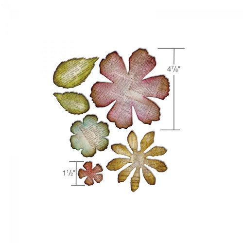 SIZZIX BIGZ XL ЩАНЦИ ЗА ИЗРЯЗВАНЕ - JUMBO TATTERED FLORALS