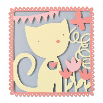 SIZZIX THINLITS ЩАНЦИ ЗА ИЗРЯЗВАНЕ - PLAYFUL KITTEN