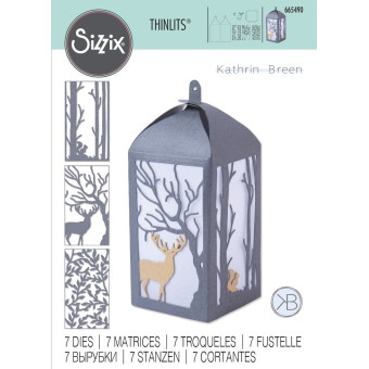 SIZZIX THINLITS ЩАНЦИ ЗА ИЗРЯЗВАНЕ - WOODLAND LANTERN