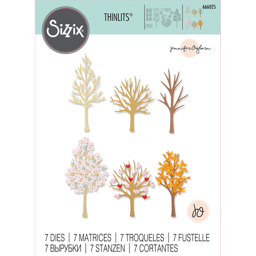 SIZZIX THINLITS DIES - SEASONAL TREES 666025