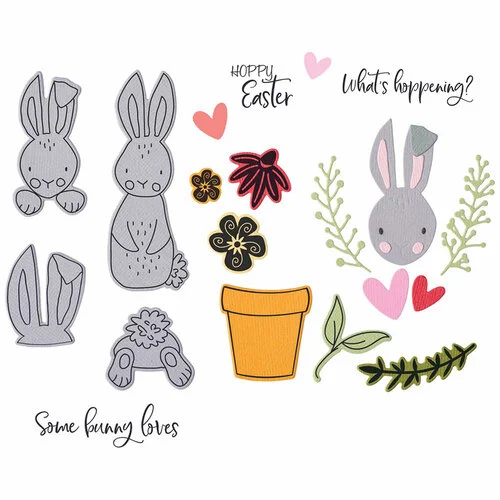 SIZZIX THINLITS DIES - BUNNY BITS AND BLOOMS 2