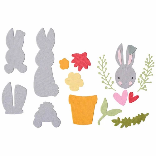 SIZZIX THINLITS DIES - BUNNY BITS AND BLOOMS 2