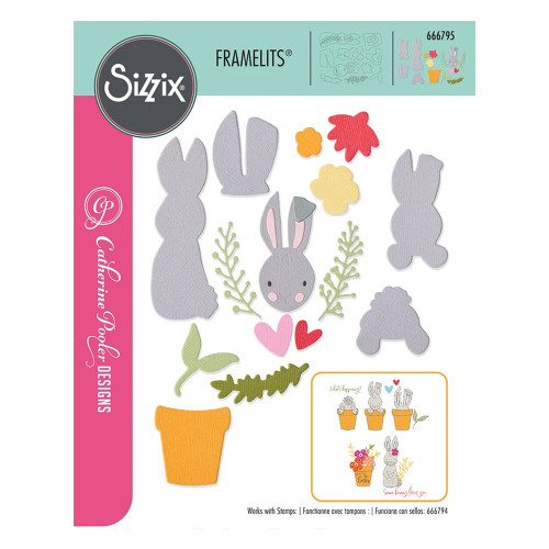 SIZZIX THINLITS DIES - BUNNY BITS AND BLOOMS 2