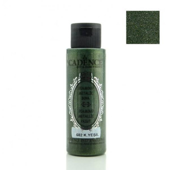 CADENCE АКРИЛНА БОЯ DIAMOND METALLIC 70 МЛ - DARK GREEN 682