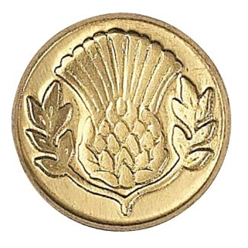 MANUSCRIPT DECORATIVE BRASS SEAL COIN MSH727THI