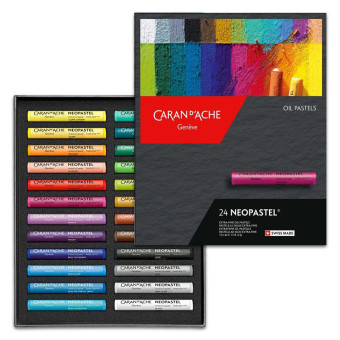 CARAN D'ACHE OIL PASTELS NEOPASTEL SET 24 COLORS