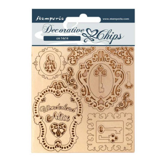 STAMPERIA ELEMENTS FROM CARDSTOCK 14/14CM SCB75