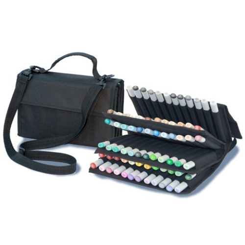 HOLTZ SENSEBAG PENCIL CASE FOR MARKERS 72 COLORS - BLACK