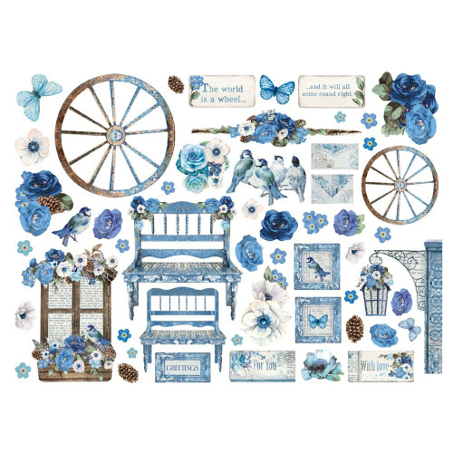 STAMPERIA BLUE LAND DIE CUTS DFLDC79