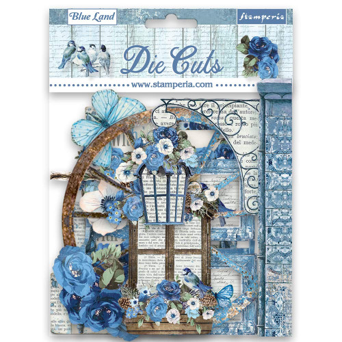 STAMPERIA BLUE LAND DIE CUTS DFLDC79