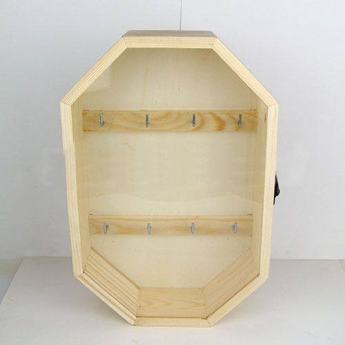ARTS WOODEN KEY BOX DISPLAY WITH GLASS - 30206