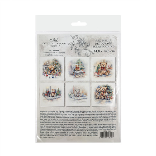 ITD COLLECTION MINI RICE PAPER SET 6PCS 14.8X14.8CM - RSM138