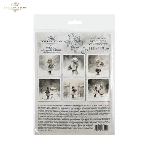 ITD COLLECTION MINI RICE PAPER SET 6 PCS 14.8X14.8CM - RSM202