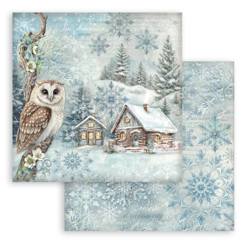 STAMPERIA THE OWL'S HOUSE BLOCK OF PAPER 20.3/20.3 CM-SBBS130